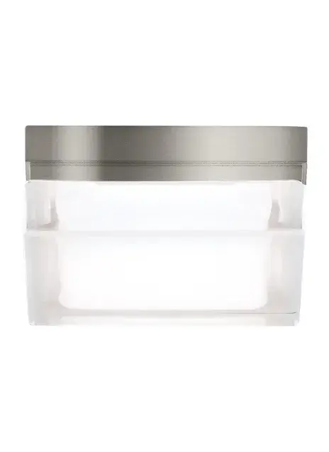 Boxie LED Flush Mount in Satin Nickel