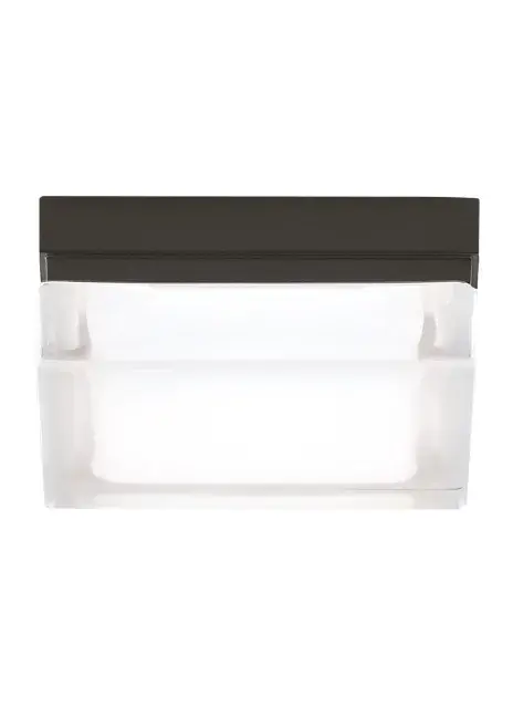 Boxie LED Flush Mount in Antique Bronze