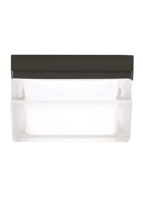 Boxie LED Flush Mount in Antique Bronze