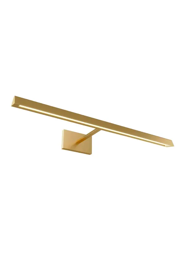 The Dessau Picture Light brings American Modern design to artwork illumination with its clean straight lines and integrated LED technology. The natural brass finish adds warmth while the energy-efficient LED provides excellent color rendering.