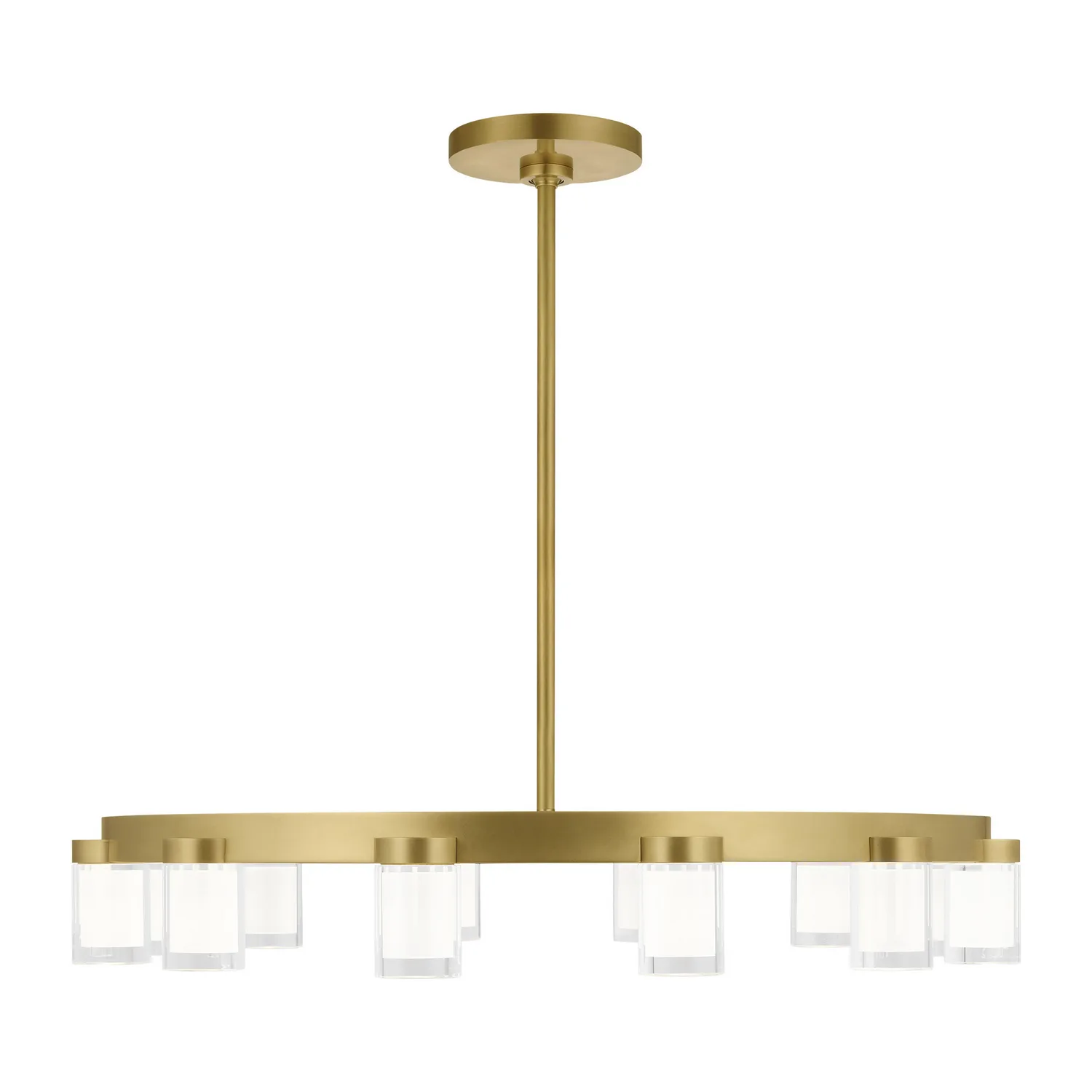 Esfera Medium LED Chandelier in Natural Brass