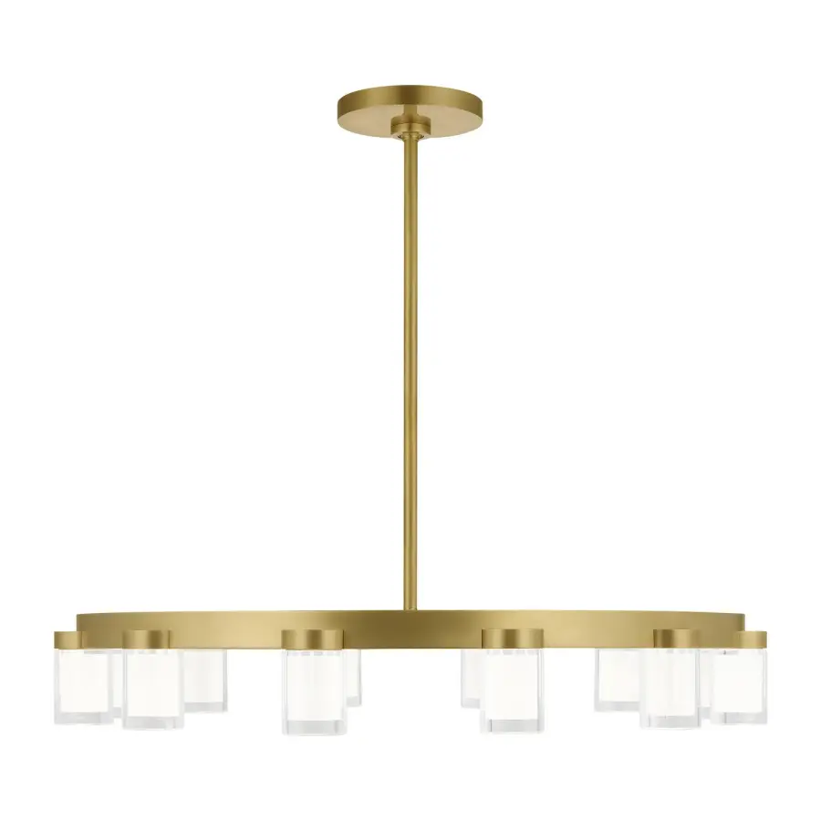 Esfera Medium LED Chandelier in Natural Brass