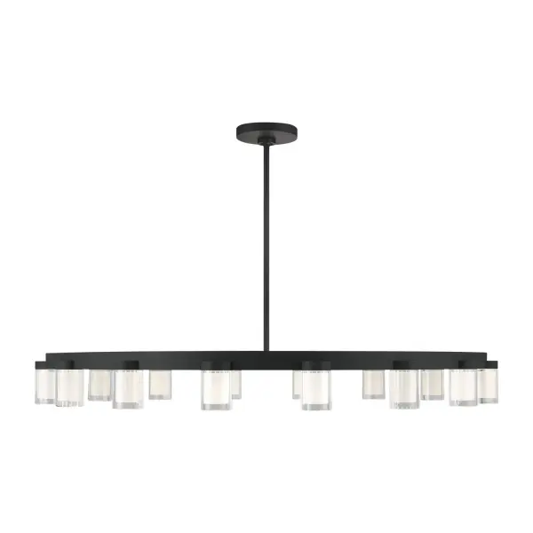 Kelly Wearstler's Esfera chandelier is a sophisticated fusion of geometric precision and organic light diffusion. The 44-inch linear design features 16 integrated LED crystal prisms creating dimensional visual interest.