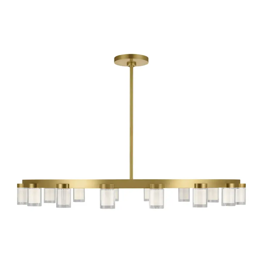 Esfera Large LED Chandelier in Natural Brass