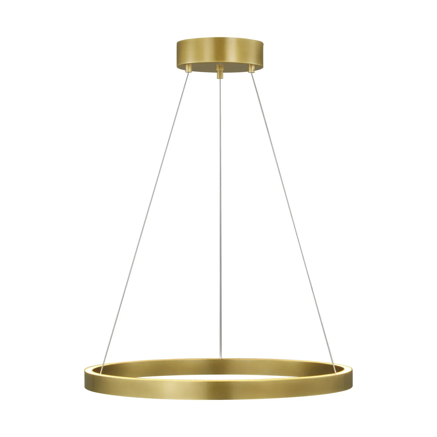 Fiama 24" LED Ring Chandelier in Plated Brass