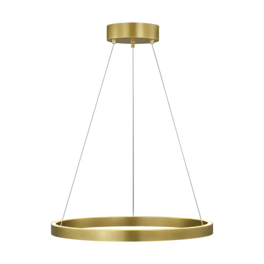 Fiama 24" LED Ring Chandelier in Plated Brass