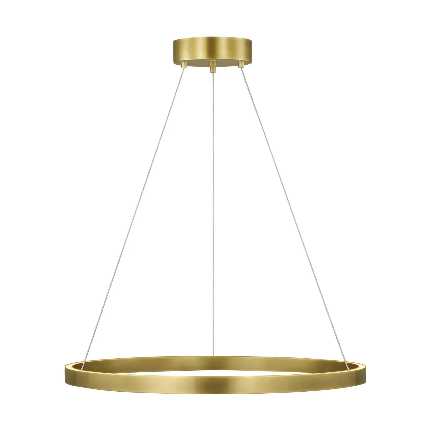 Fiama 30" LED Ring Chandelier in Plated Brass