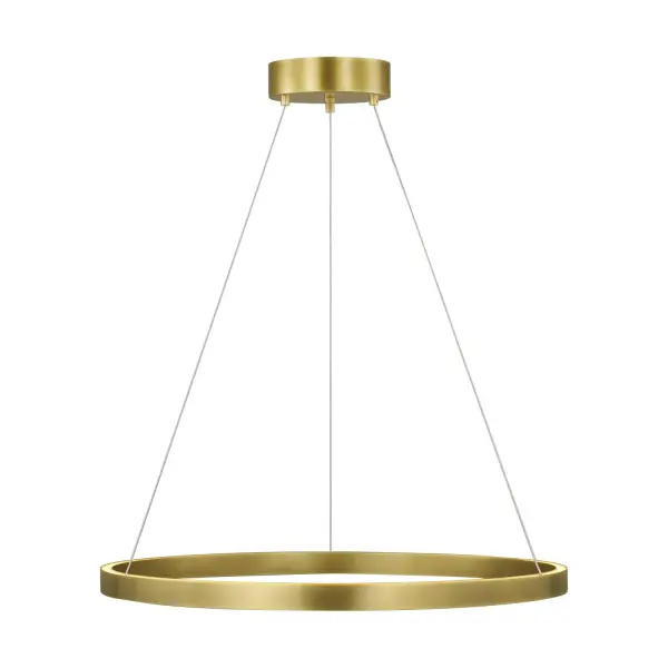 Fiama 30" LED Ring Chandelier in Plated Brass