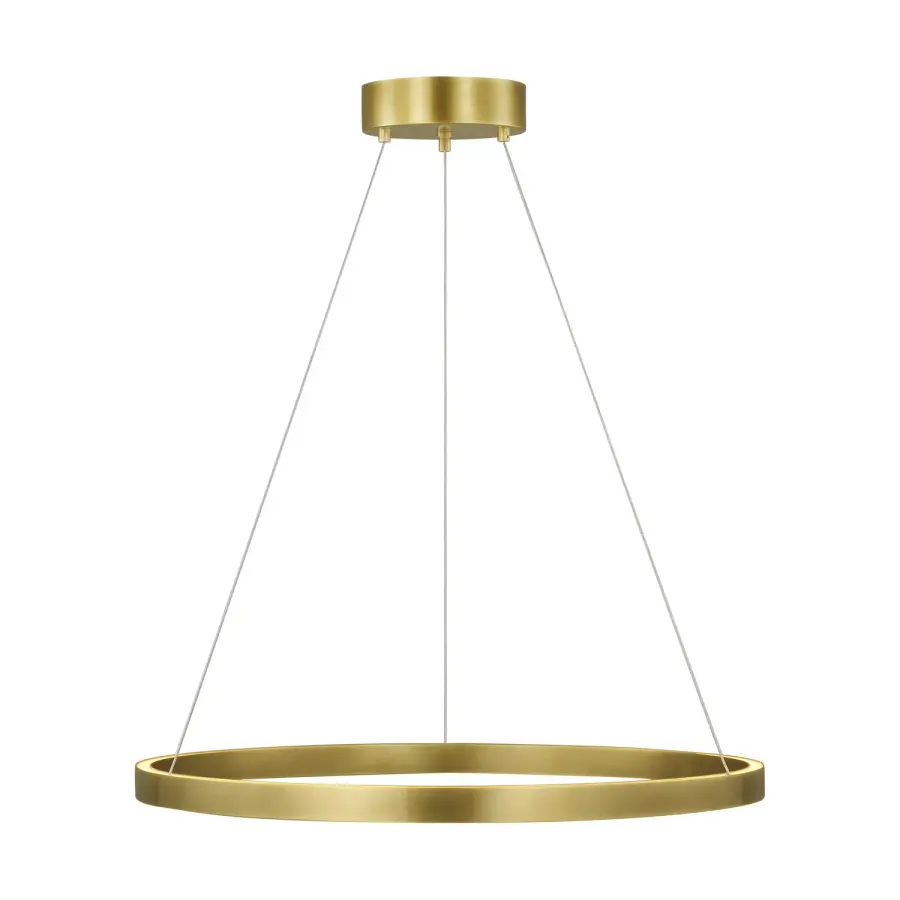 Fiama 30" LED Ring Chandelier in Plated Brass