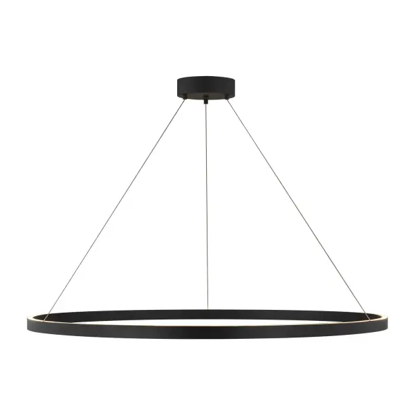 The Fiama by Sean Lavin delivers sophisticated minimalism with a slender metal ring housing dual-direction LEDs. Its clean lines and matte black finish make it versatile across transitional to modern interiors, while integrated LED technology ensures energy efficiency and longevity.