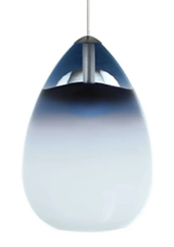 The Alina pendant showcases masterful Polish glassblowing with its smooth teardrop silhouette and distinctive crown draw. At just 7 inches tall, it's perfectly scaled for multiples over islands or as vanity flanking lights.