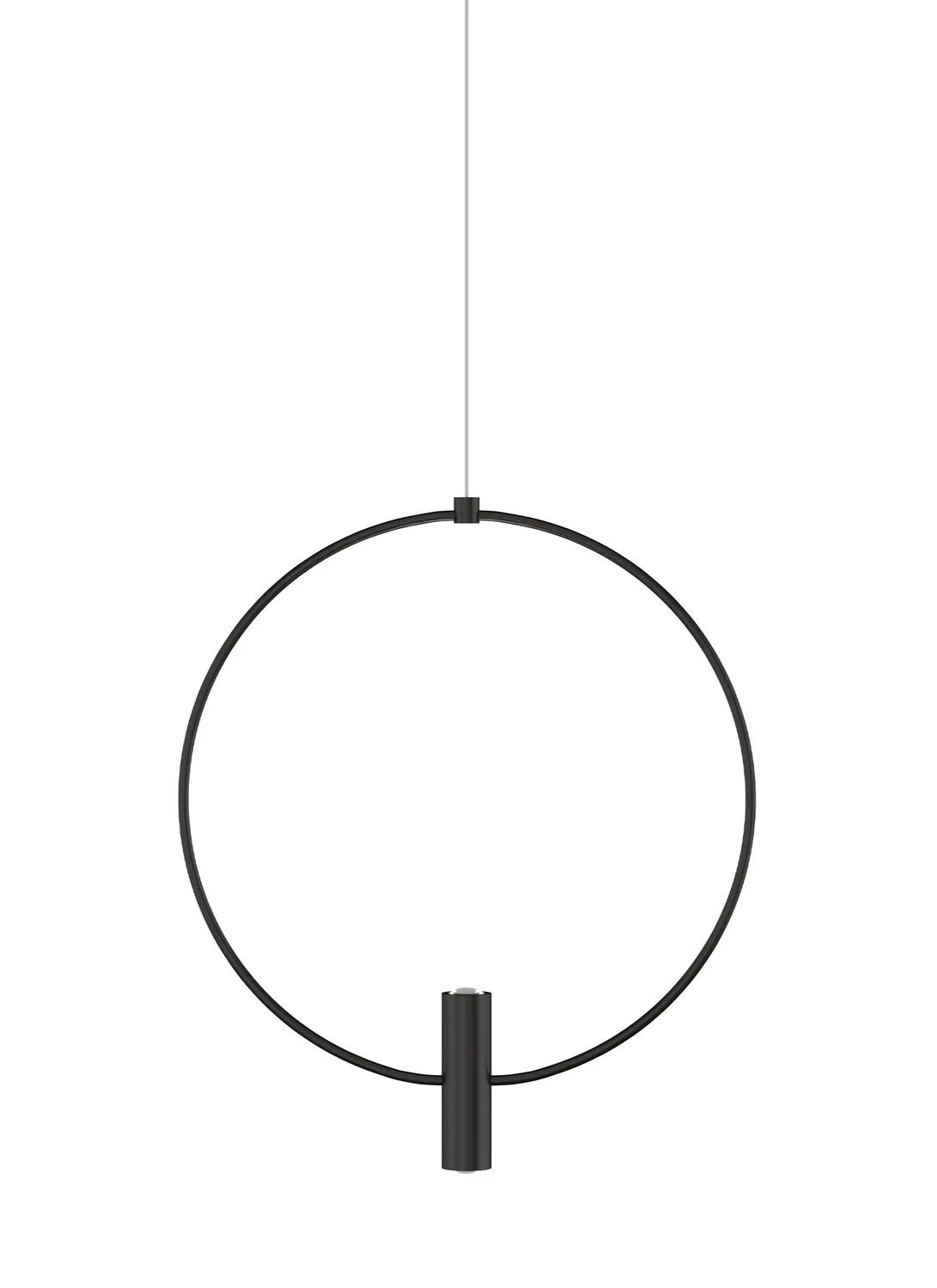 Layla 13" LED Ring Pendant in Nightshade Black