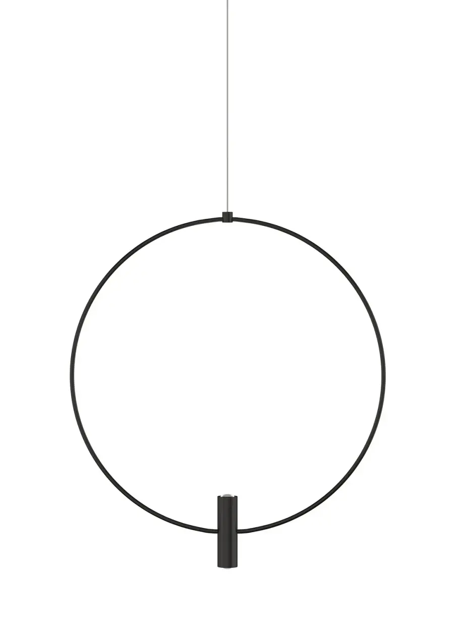 Layla 18" LED Ring Pendant in Nightshade Black
