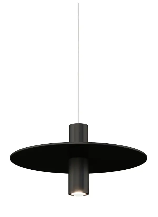 The Ponte LED Pendant brings architectural sophistication to modern spaces with its distinctive ring design inspired by Johannesburg's iconic Ponte Skyscraper. The integrated LED delivers focused downlight through a sleek metal ring in Nightshade Black.