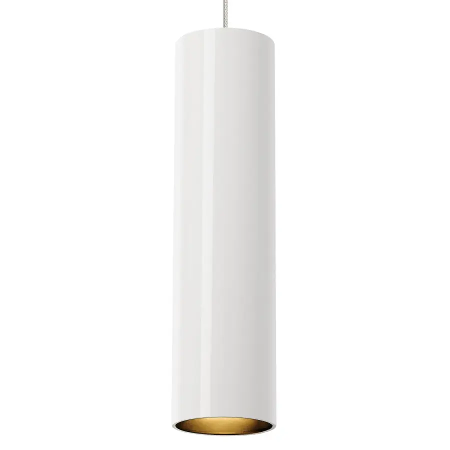Piper One Light Pendant in White/Satin Nickel