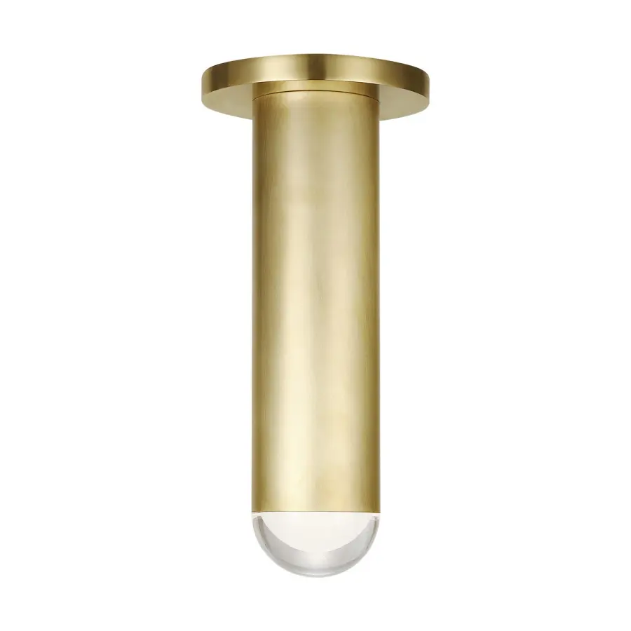 Ebell LED Flush Mount in Natural Brass