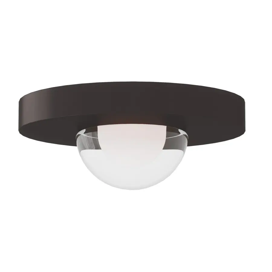 Ebell LED Flush Mount in Natural Brass