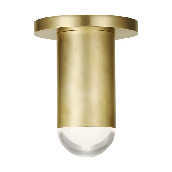Kelly Wearstler's Ebell reimagines the flush mount with a multi-dimensional crystal prism set into a cylindrical brass body. At just 4.5" wide, it delivers warm, high-CRI LED light in a compact, architecturally refined package.