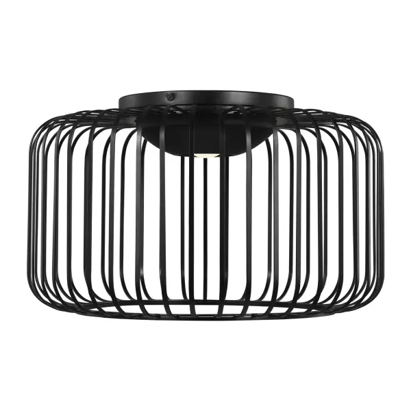 The Kai flush mount blends traditional Japanese lantern aesthetics with contemporary LED technology. Its machined metal rod construction creates visual interest while providing efficient, dimmable illumination.