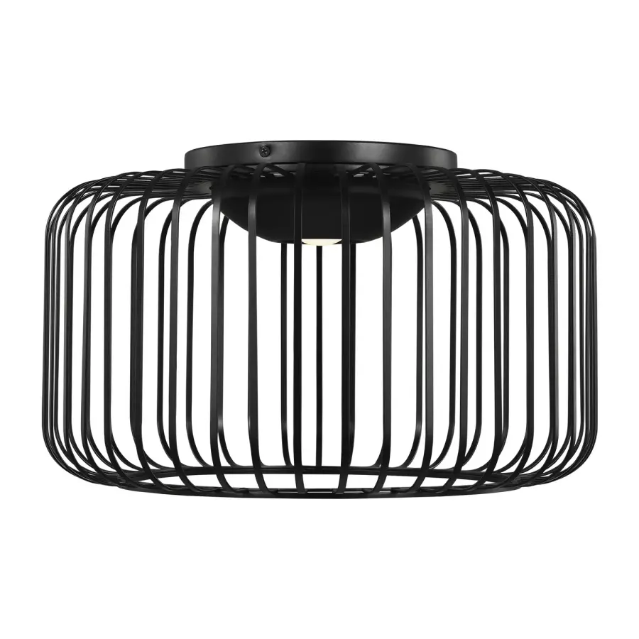 Kai 15" LED Flush Mount in Nightshade Black