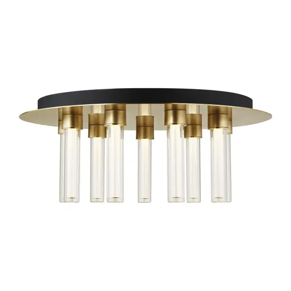 Kola LED Flush Mount in Natural Brass