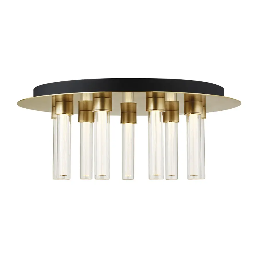 Kola LED Flush Mount in Natural Brass