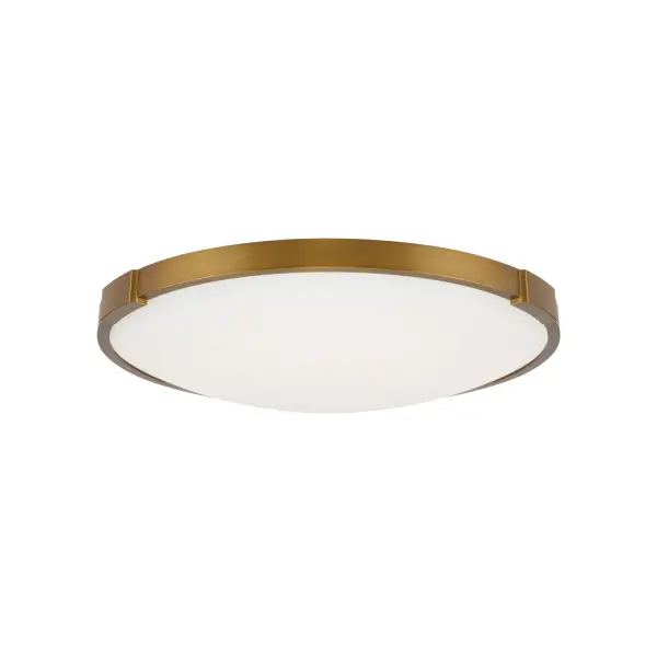 Lance 13" LED Flush Mount in Aged Brass