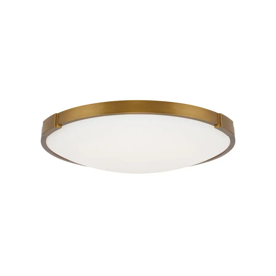 Lance 13" LED Flush Mount in Aged Brass