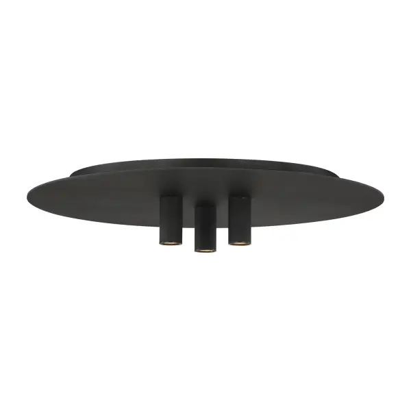 The Ponte flush mount brings architectural sophistication to low-ceiling spaces with its distinctive ring design and integrated LED modules. Designer Sean Lavin's Johannesburg-inspired piece delivers focused downlight in a sleek profile.
