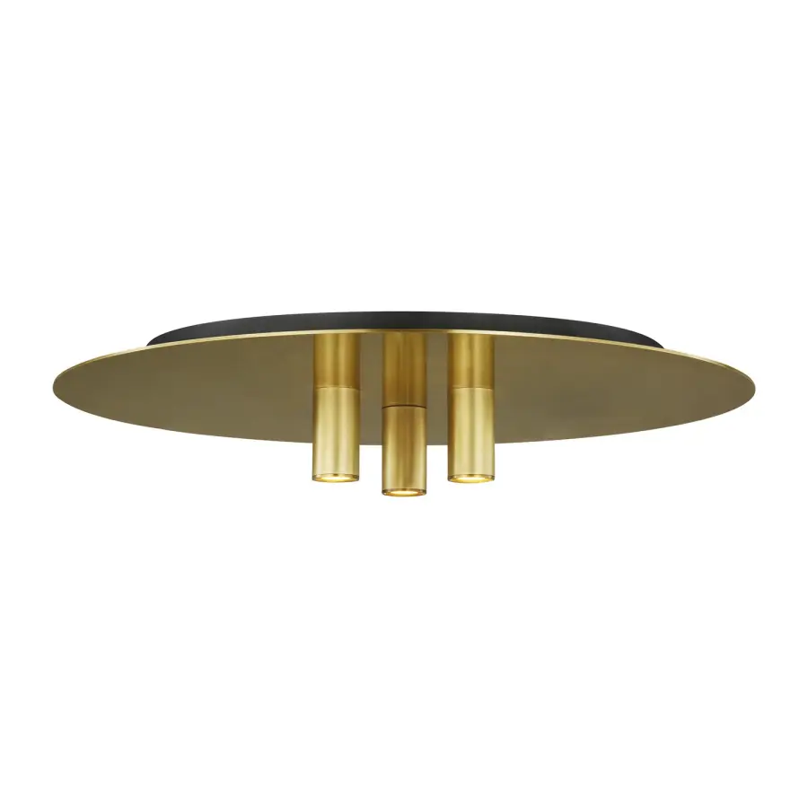 Ponte 16" LED Flush Mount in Natural Brass