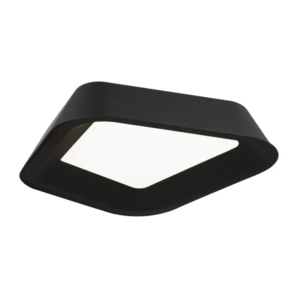 The Rhonan by Sean Lavin delivers modern sophistication with its asymmetric stamped metal shade and unique rough cast texture. Compact at 13.3" diameter, it provides efficient LED illumination ideal for smaller spaces.