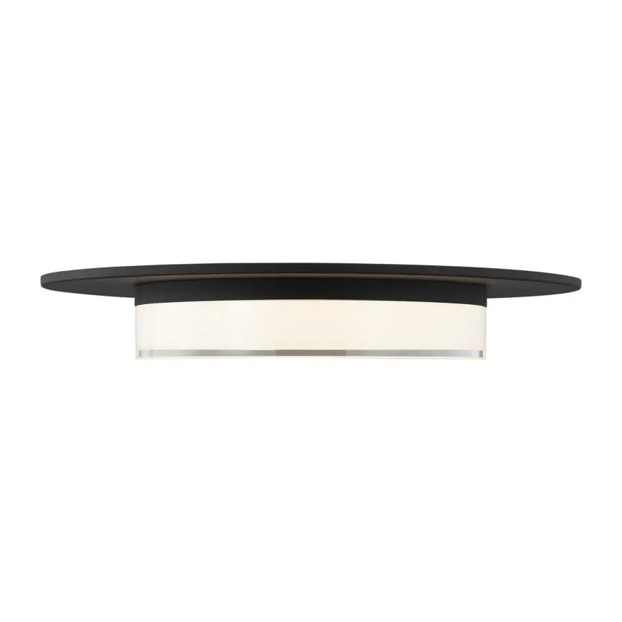 Sen 17" LED Flush Mount in Nightshade Black