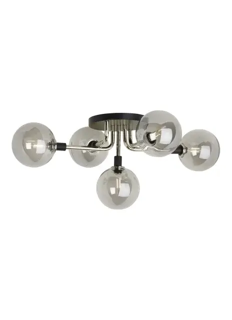 The Viaggio by Sean Lavin creates an artistic focal point with its cluster of glass orbs, evoking celestial movement. Ideal for modern spaces seeking sculptural lighting with efficient LED performance.