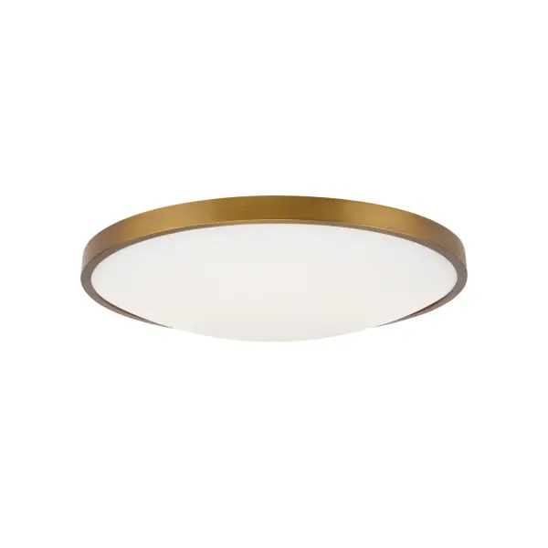 Vance 13" LED Flush Mount in Aged Brass
