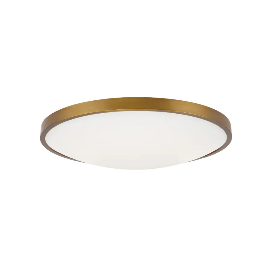 Vance 13" LED Flush Mount in Aged Brass