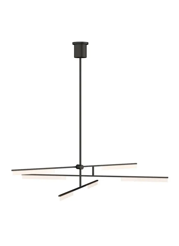 Klee 6-Light LED Chandelier in Nightshade Black