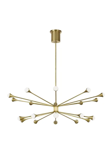 Lody 20-Light LED Chandelier in Aged Brass