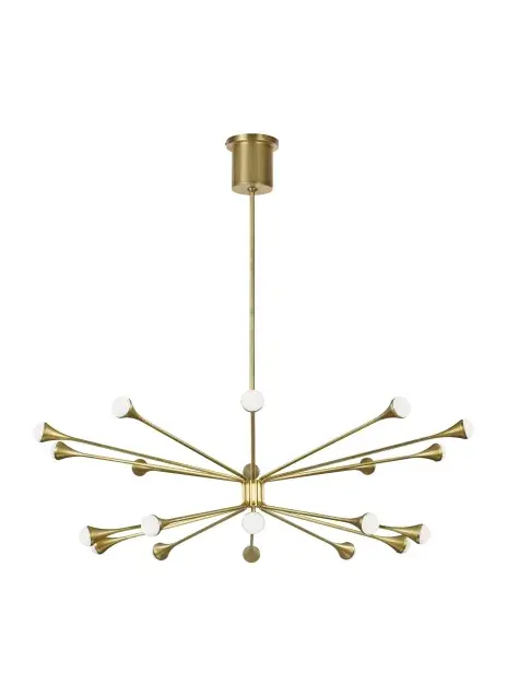 Lody 20-Light LED Chandelier in Aged Brass