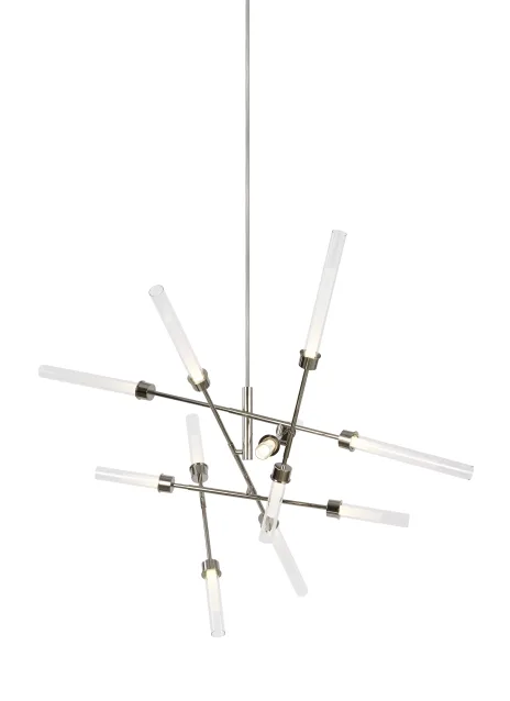 Linger 12-Light LED Chandelier in Polished Nickel