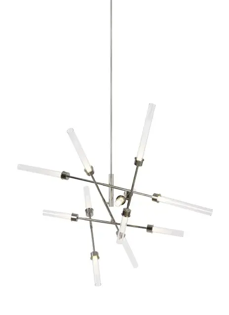Linger 12-Light LED Chandelier in Polished Nickel