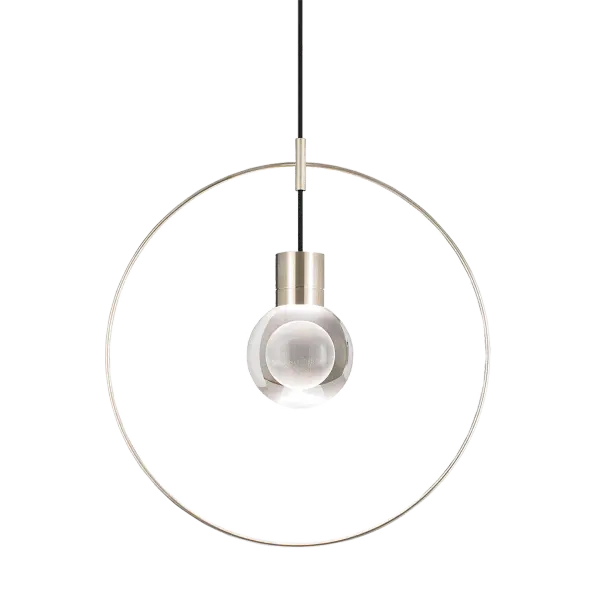 The Locus 18" accessory provides a sleek medium-length extension in refined Satin Nickel finish, ideal for adjusting pendant height in contemporary spaces with standard to moderately high ceilings. - alternate view