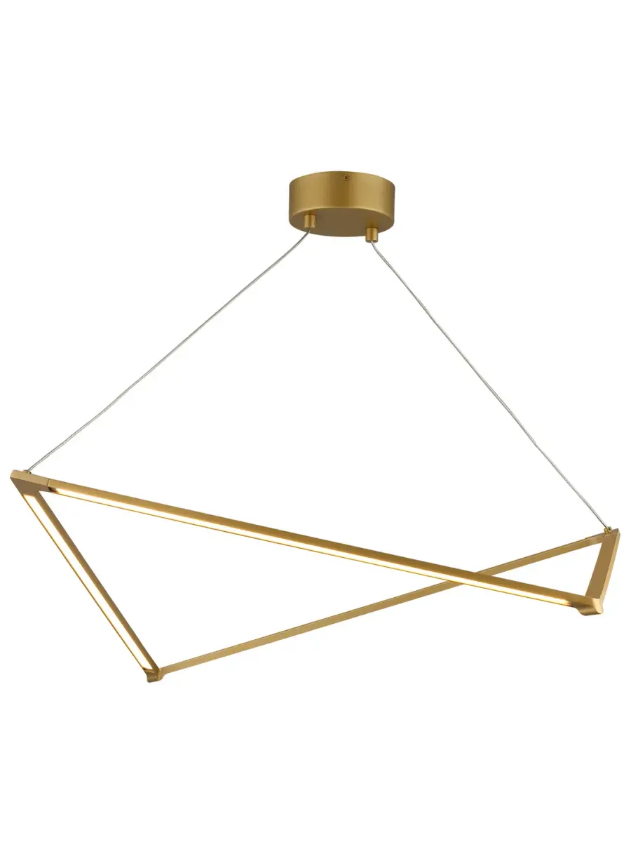 Balto LED Linear Suspension in Satin Gold