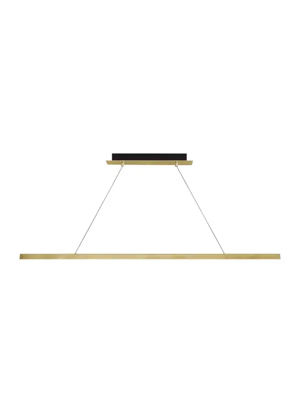 Dessau 48" LED Linear Suspension in Natural Brass
