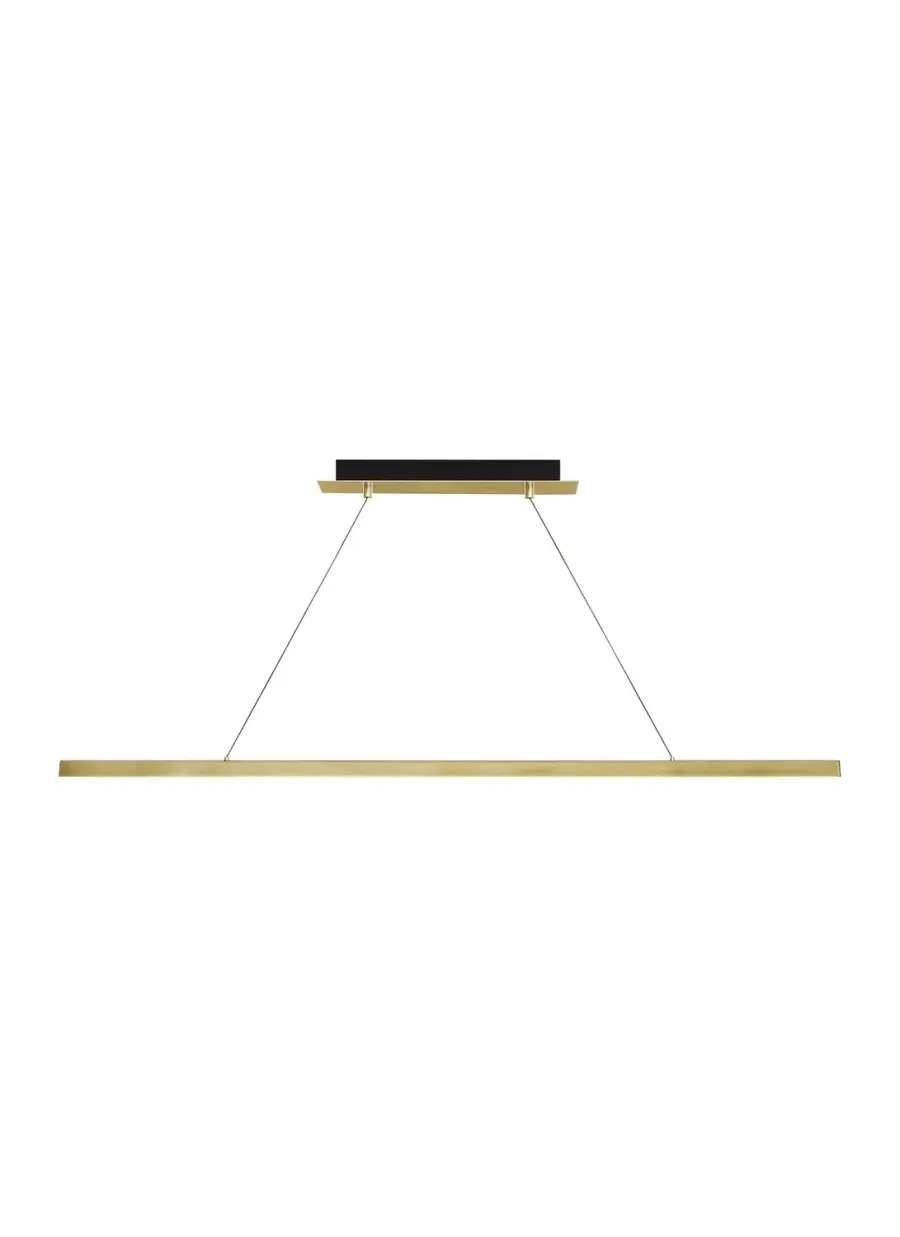 Dessau 48" LED Linear Suspension in Natural Brass