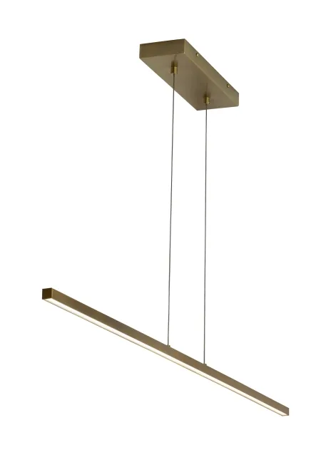 Essence LED Linear Suspension in Aged Brass