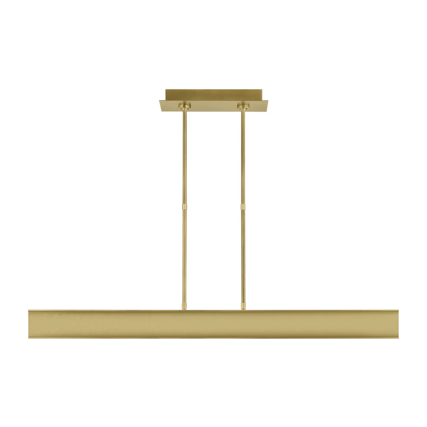 I-Beam LED Linear Suspension in Plated Brass