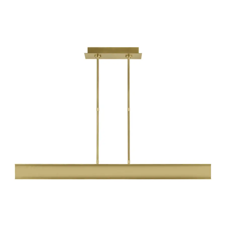 I-Beam LED Linear Suspension in Plated Brass