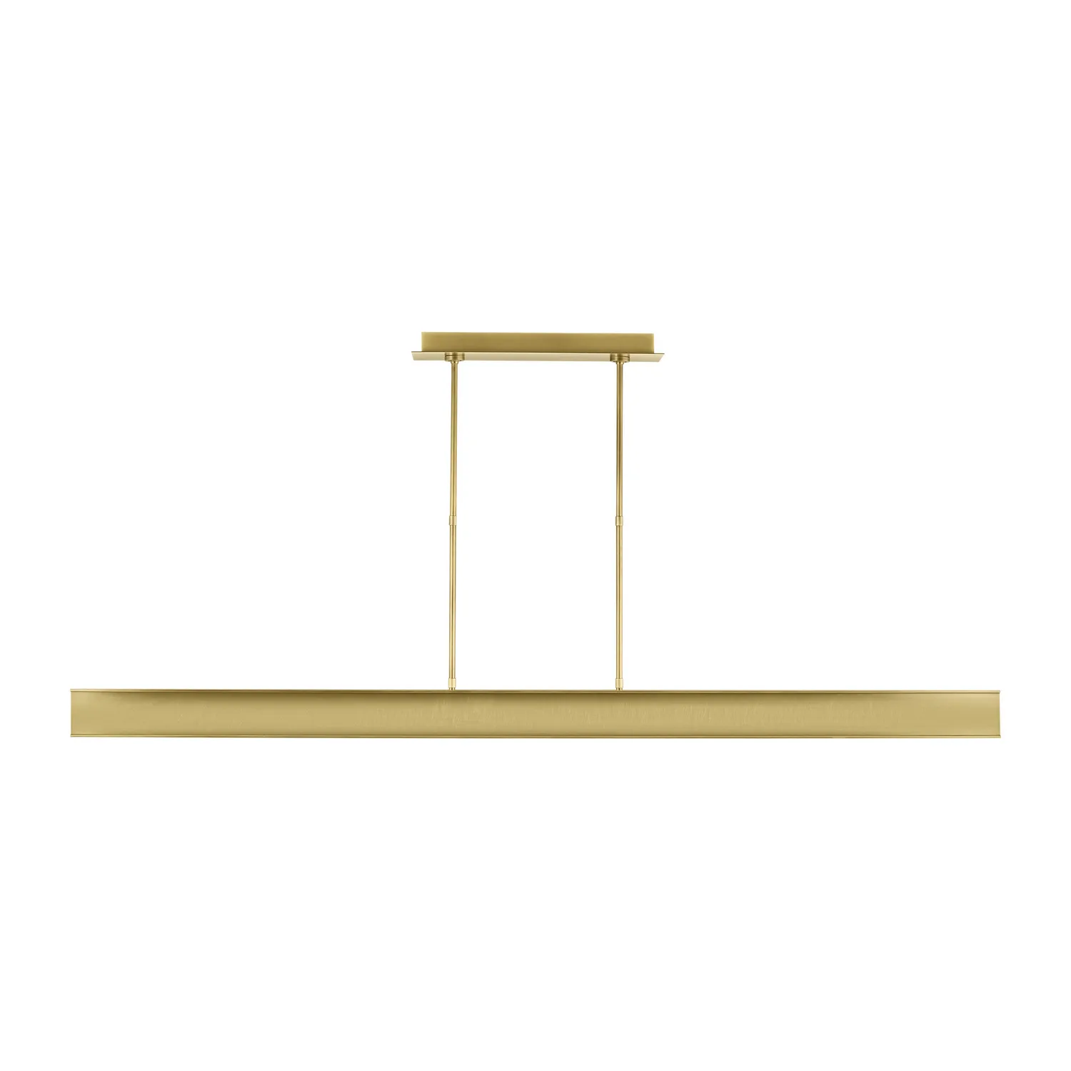 I-Beam 72" LED Linear Suspension in Plated Brass