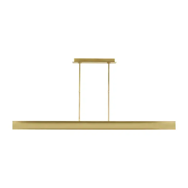 The I-Beam by Mick De Giulio delivers powerful task lighting in a sleek, minimalist form. At 72 inches, this linear suspension commands attention with its architectural beam design and bidirectional LED output. Perfect for modern spaces requiring focused illumination.