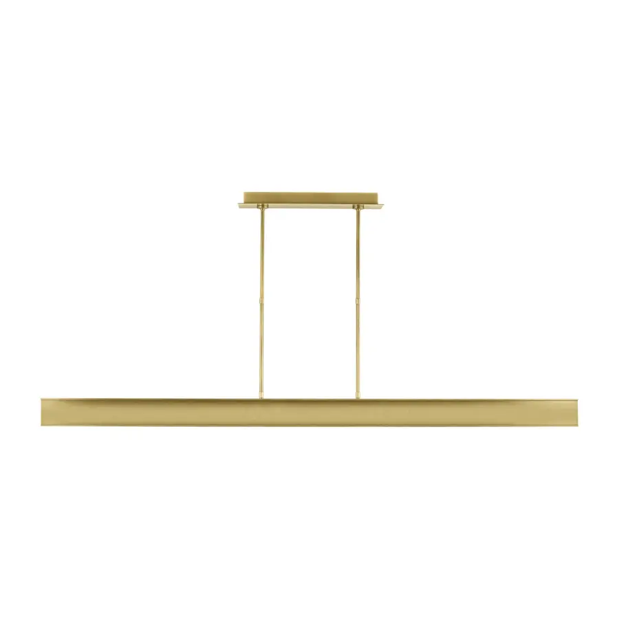 I-Beam 72" LED Linear Suspension in Plated Brass